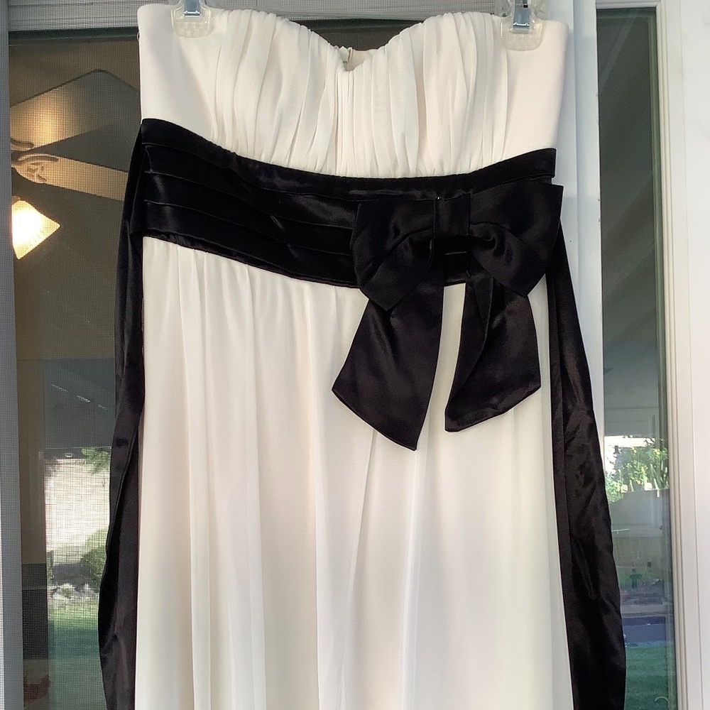 Cream and Black Dress